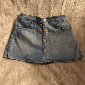 Levi's Blue Denim Button Skort